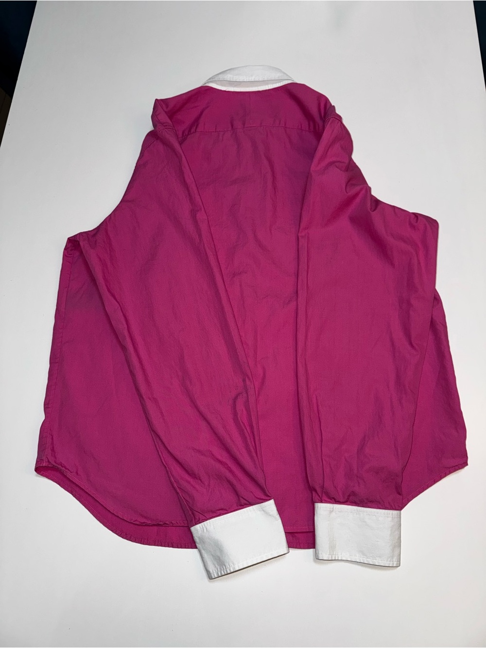Lauren Ralph Lauren women’s L Pink Solid Cotton Point Collar Logo Dress Shirt - Picture 16 of 16
